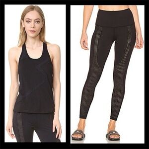 Splits59 2 pc Black Jam Tank Top + Deuce High Waist Leggings XS $182